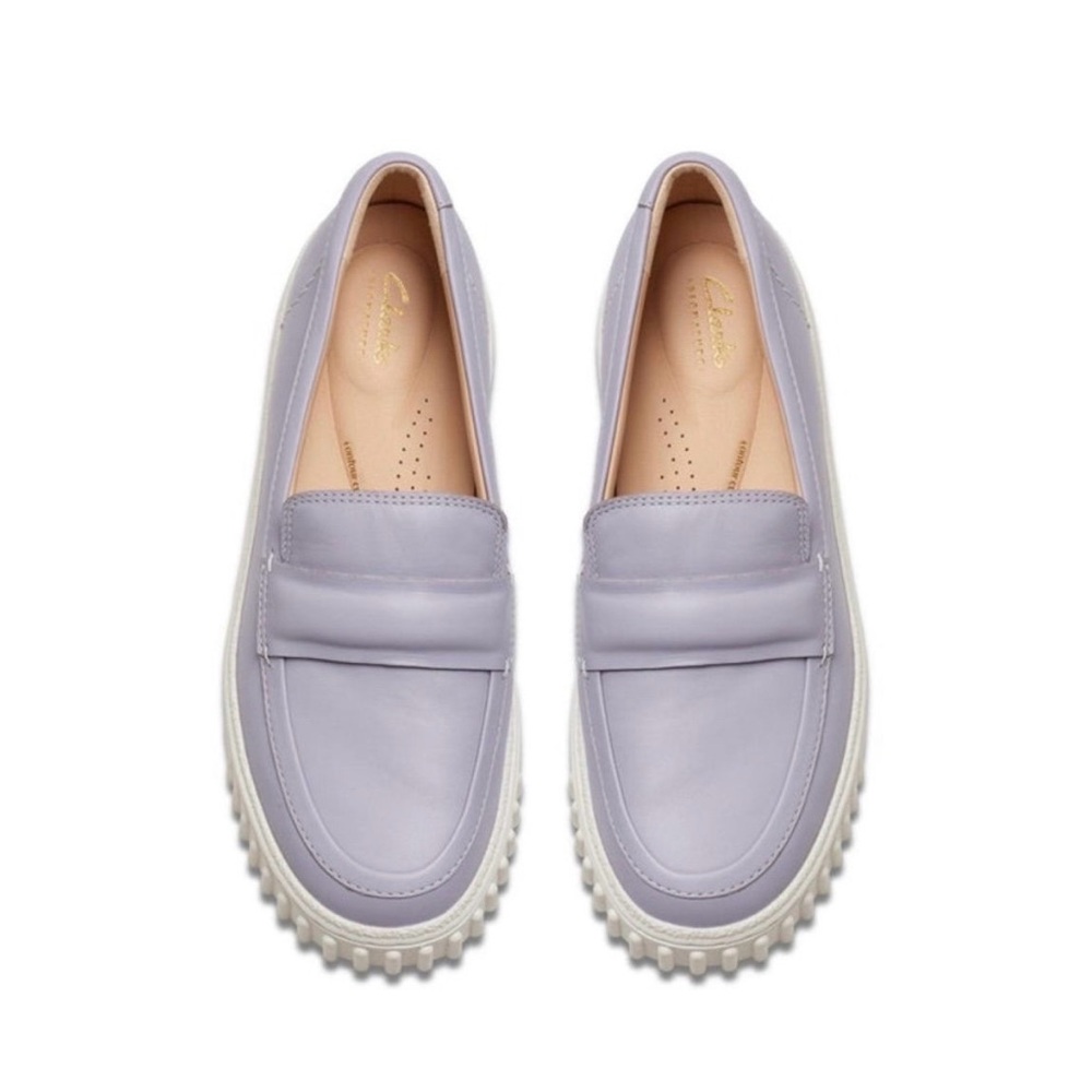 Clarks Lavender Platform Loafers - Picture 2 of 5